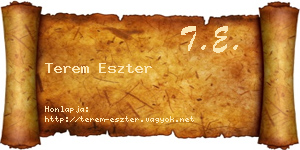 Terem Eszter névjegykártya