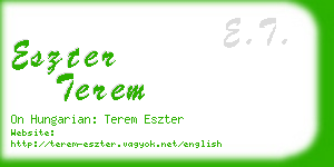 eszter terem business card
